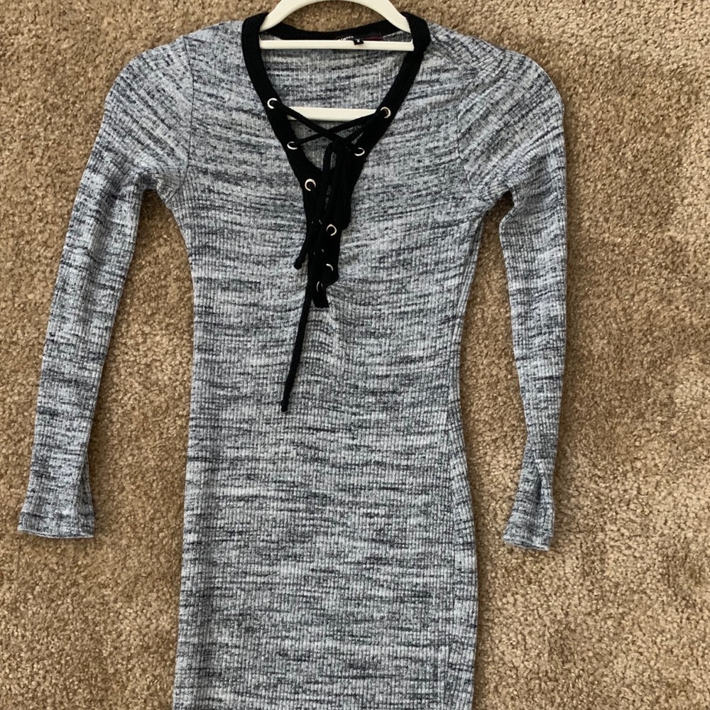 Long sleeve dress.